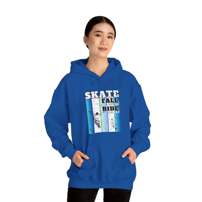 Skateboarding Warmup Hoodie - 'Skate Fall Get Up Ride Repeat' Design