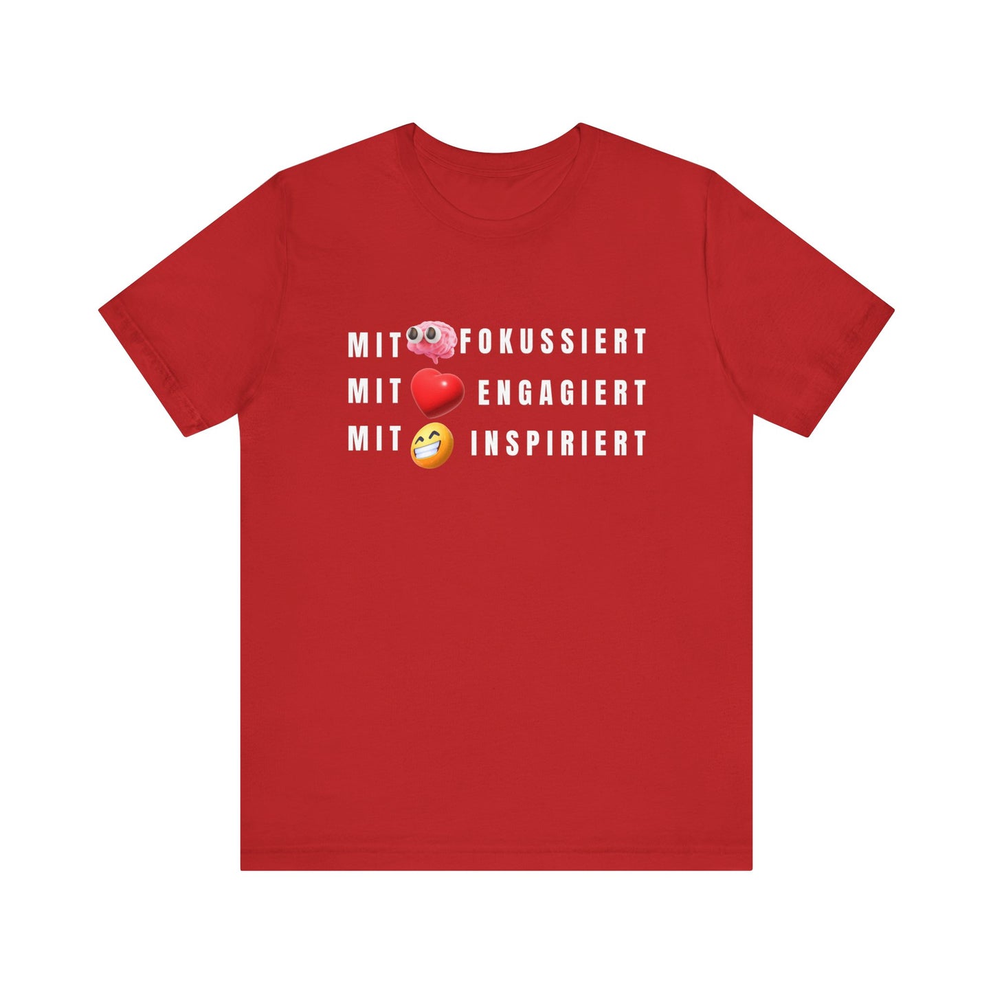 Inspirational Emoji T-Shirt Herz - Hirn - Humor - Heart - Mind - Humor