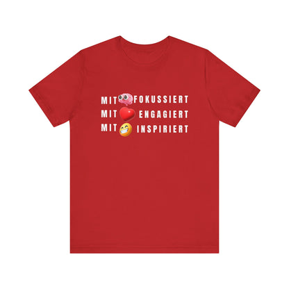 Inspirational Emoji T-Shirt Herz - Hirn - Humor - Heart - Mind - Humor