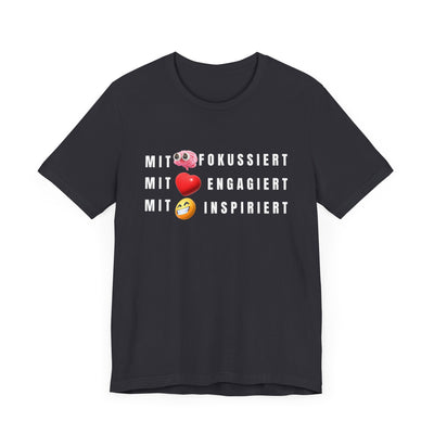 Inspirational Emoji T-Shirt Herz - Hirn - Humor - Heart - Mind - Humor
