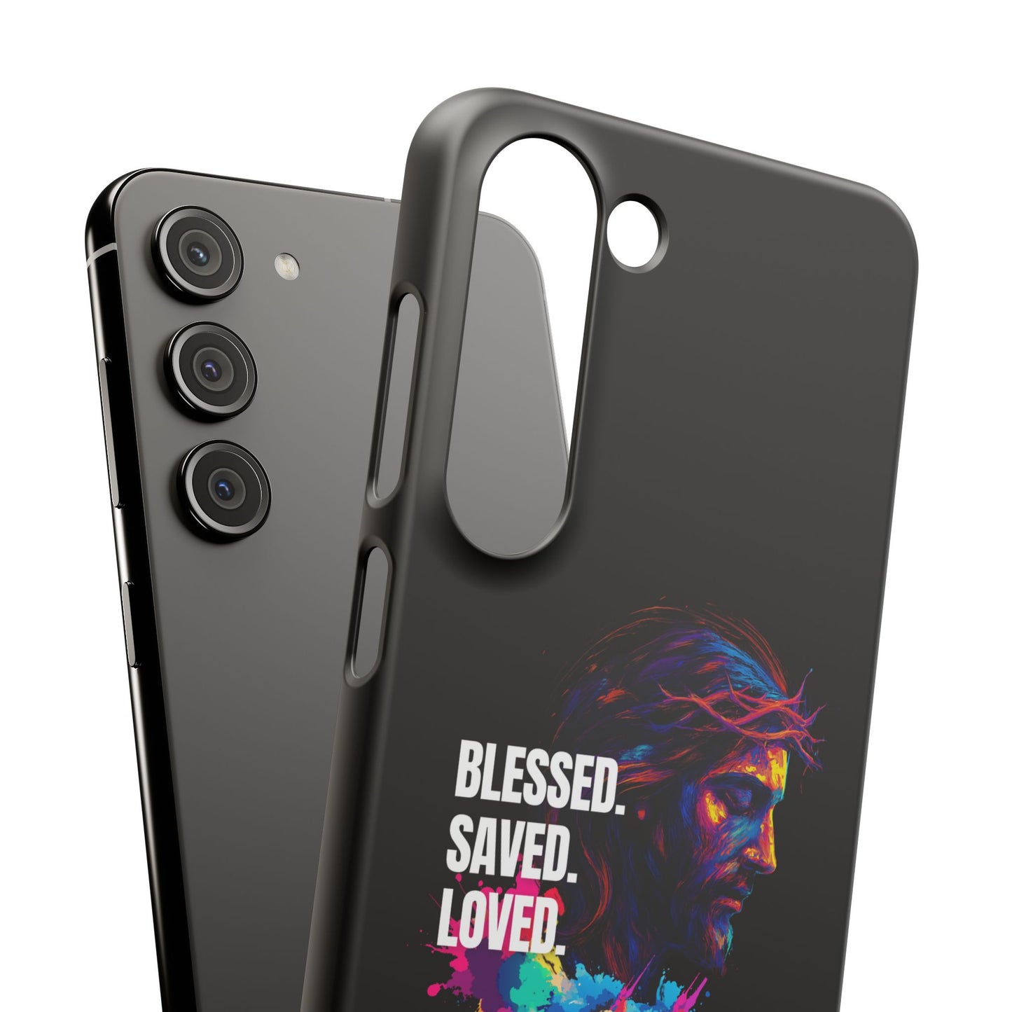 Blessed Saved Loved -  Snap Case Handyhülle - Jesus
