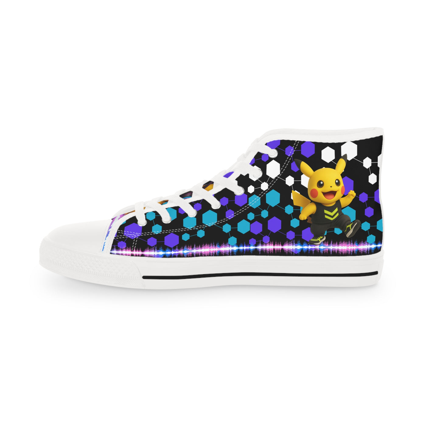 Techno Rave-Chu Pokemon Top Sneakers Footwear for Casual Wear, Gifts, Festivals, Street Style