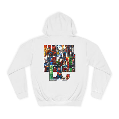 Superhero Graphic Hoodie, Unisex College Sweatshirt, Marvel DC Fans Apparel, Comic Book Lover Gift, Fun Cosplay Outfit