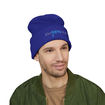 Vibrant "BeYoutiful" Cuffed Beanie - Stylish Embroidered Hat for Self-Expression