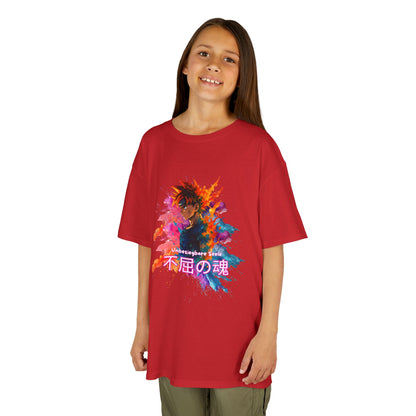 "unbesiegbare Seele" Vibrant Kids Jersey Tank Top - Colorful Anime Design