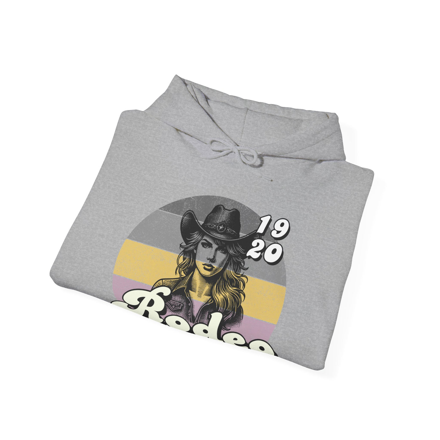 Rodeo Cowgirl Hooded HOODIE - Unisex Heavy Blend™ - Retro Style