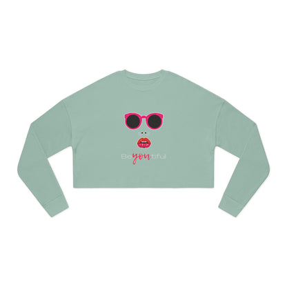 Chic Cropped Sweatshirt - Be You, Be Beautiful, Trendy Apparel, Gifts for Her, Casual Style, Fashion Statement