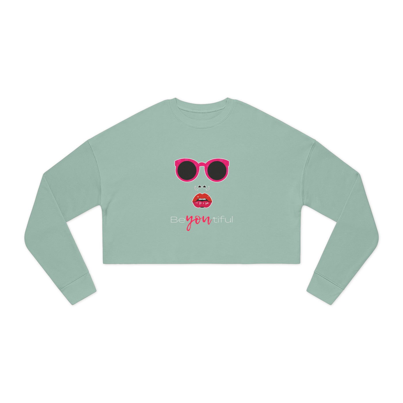 Chic Cropped Sweatshirt - Be You, Be Beautiful, Trendy Apparel, Gifts for Her, Casual Style, Fashion Statement