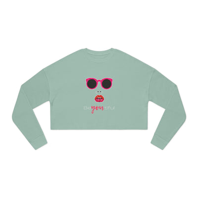 Chic Cropped Sweatshirt - Be You, Be Beautiful, Trendy Apparel, Gifts for Her, Casual Style, Fashion Statement