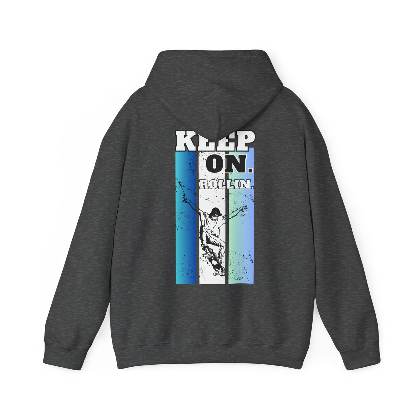 Skateboarding Warmup Hoodie - 'Skate Fall Get Up Ride Repeat' Design