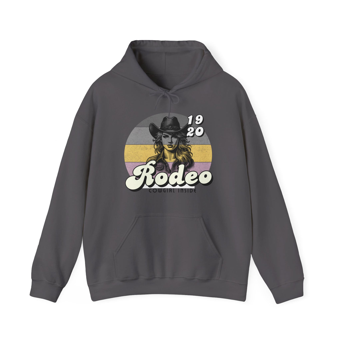 Rodeo Cowgirl Hooded HOODIE - Unisex Heavy Blend™ - Retro Style