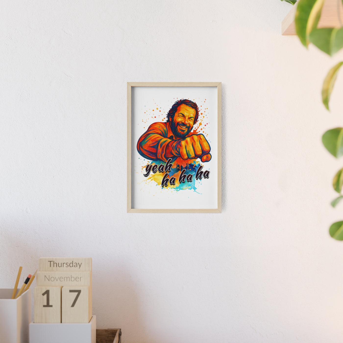 Funny Motivational Poster with Bud Spencer – 'Yeah Ha Ha Ha' 
