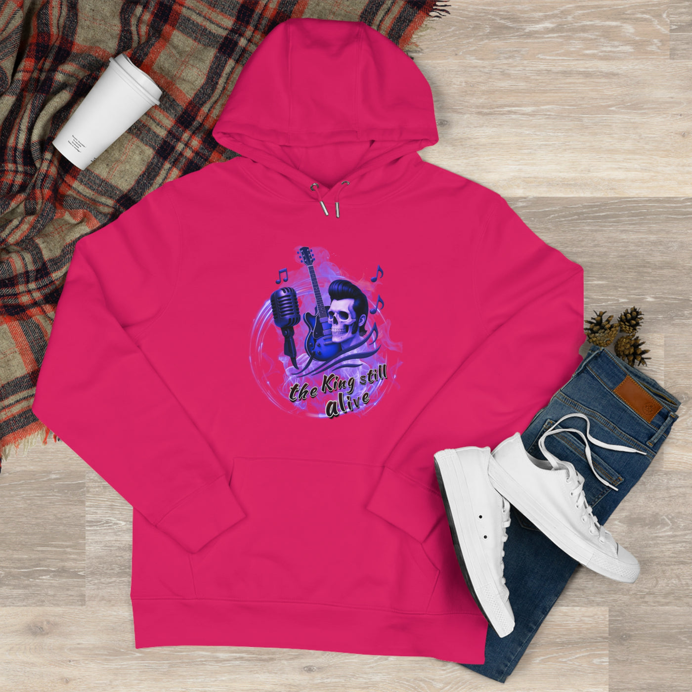 Rock 'n' Roll King Hooded Sweatshirt - 'The King Still Alive' Graphic