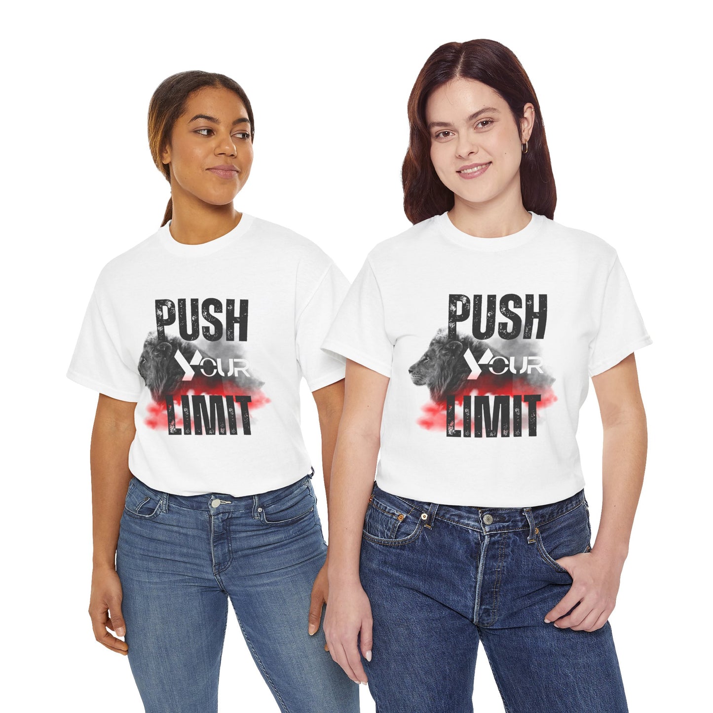 Motivational Unisex Heavy Cotton Tee - "Push Your Limit"