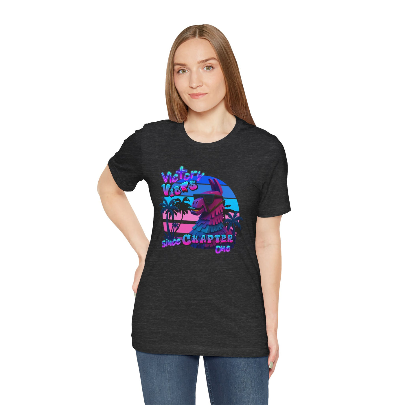 Retro Fortnite Vibe Unisex Short Sleeve Tee - 'Victory' Chapter One Graphic