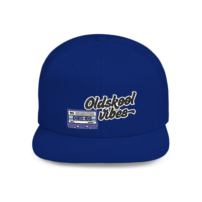 Oldschool Vibes Flat Bill Snapback Cap | Retro style hat for casual wear