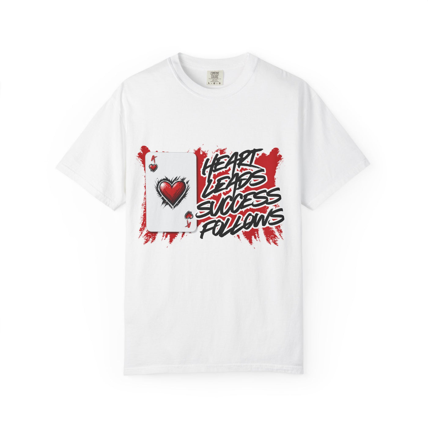 Heart Leads Success Unisex Heavy Cotton Tee | Graphic Tee | Casual Wear | Gift for Gamers | Inspirational Fashion | Streetwear