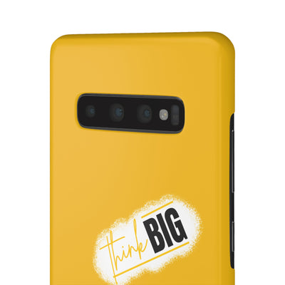 Handyhülle gelbe - Yellow Snap Case - 'Think BIG' for Motivated Individuals