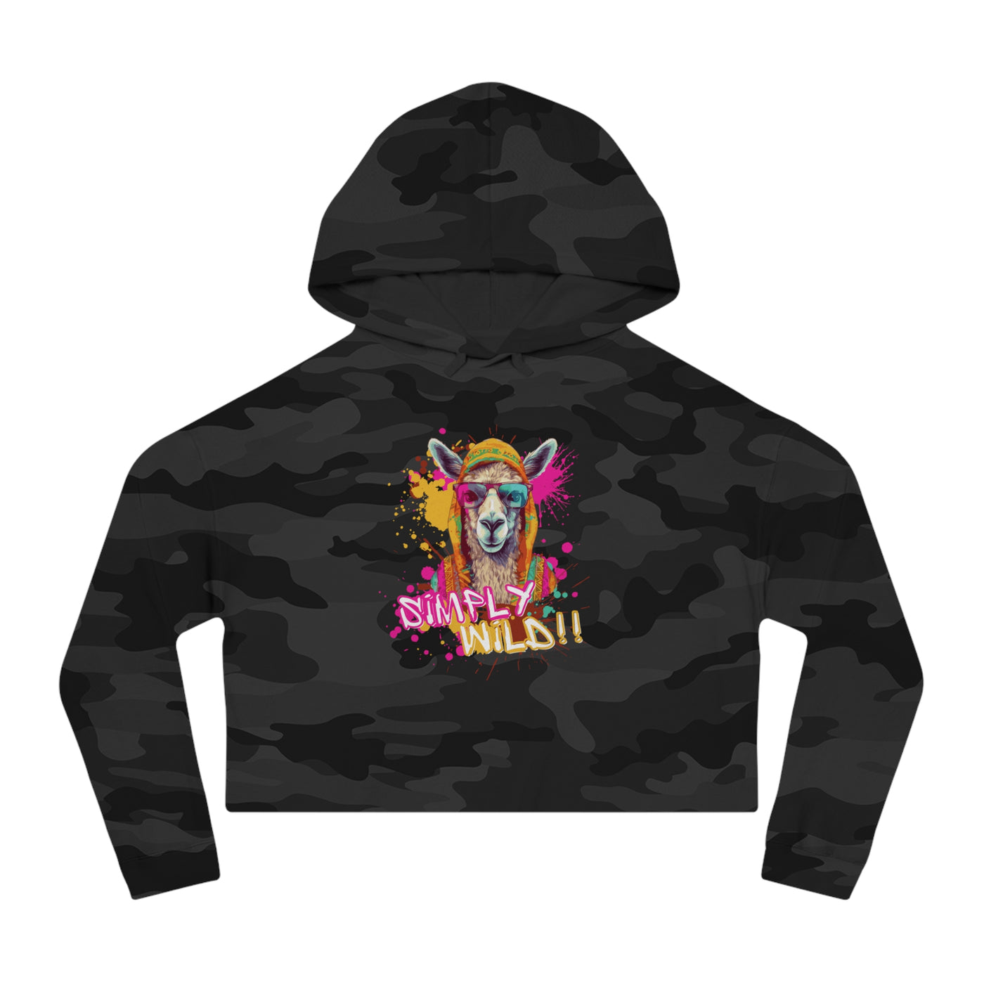 Urban Wilds Crop Hoodie - Colorful Graffiti Inspired Design