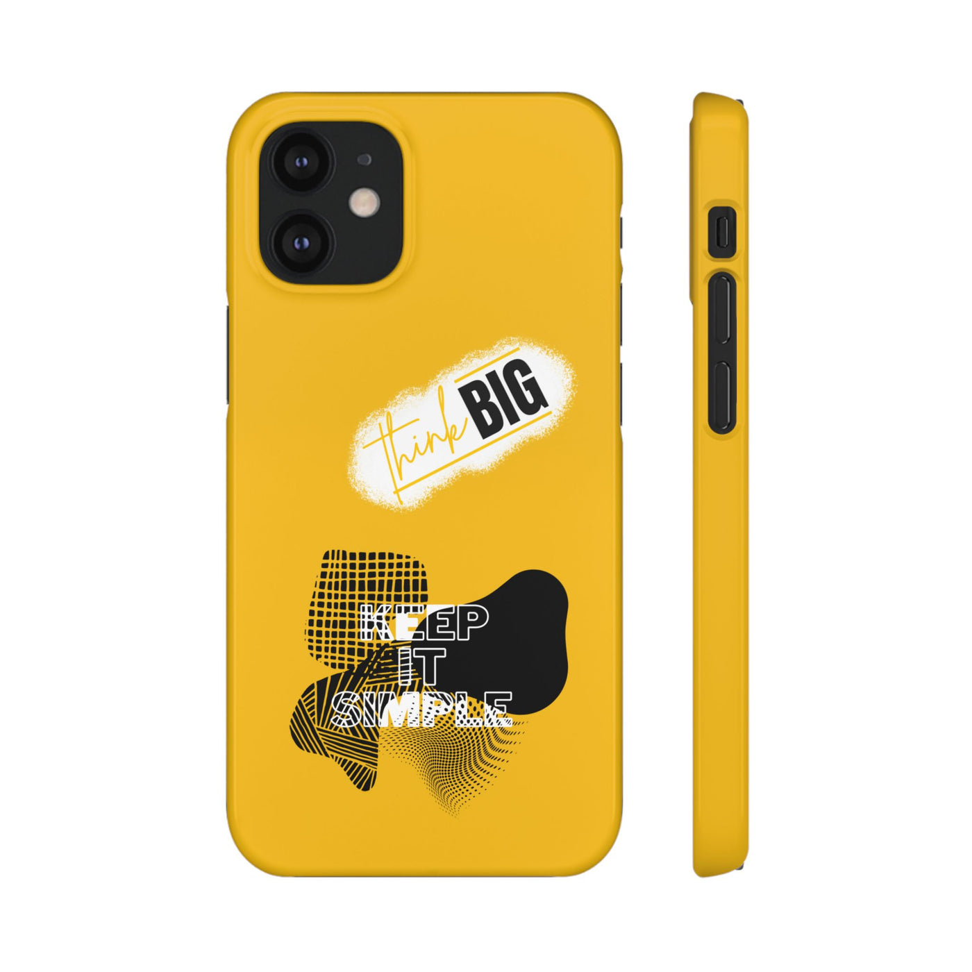 Handyhülle gelbe - Yellow Snap Case - 'Think BIG' for Motivated Individuals