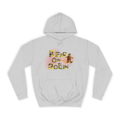 'Keep On Rollin' Design Unisex College Hoodie Flintstones Feuerstein