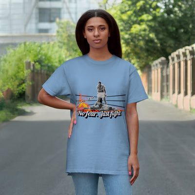 No Fear Just Fight T-Shirt, Motivational Shirt Muhammad Ali