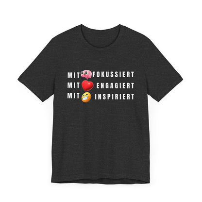 Inspirational Emoji T-Shirt Herz - Hirn - Humor - Heart - Mind - Humor