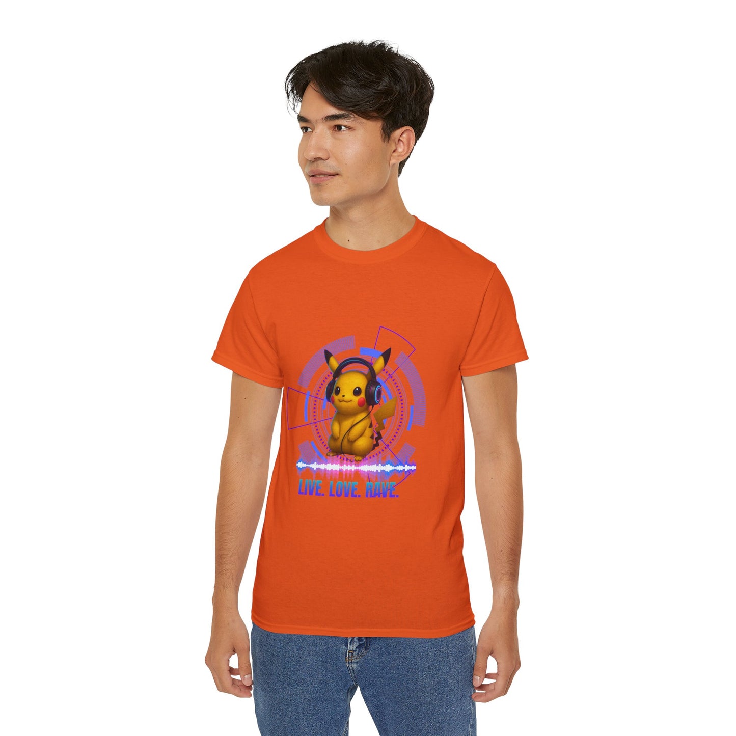 Rave T-Shirt, Fun Music Shirt, Live Love Rave - Techno - Pokemon