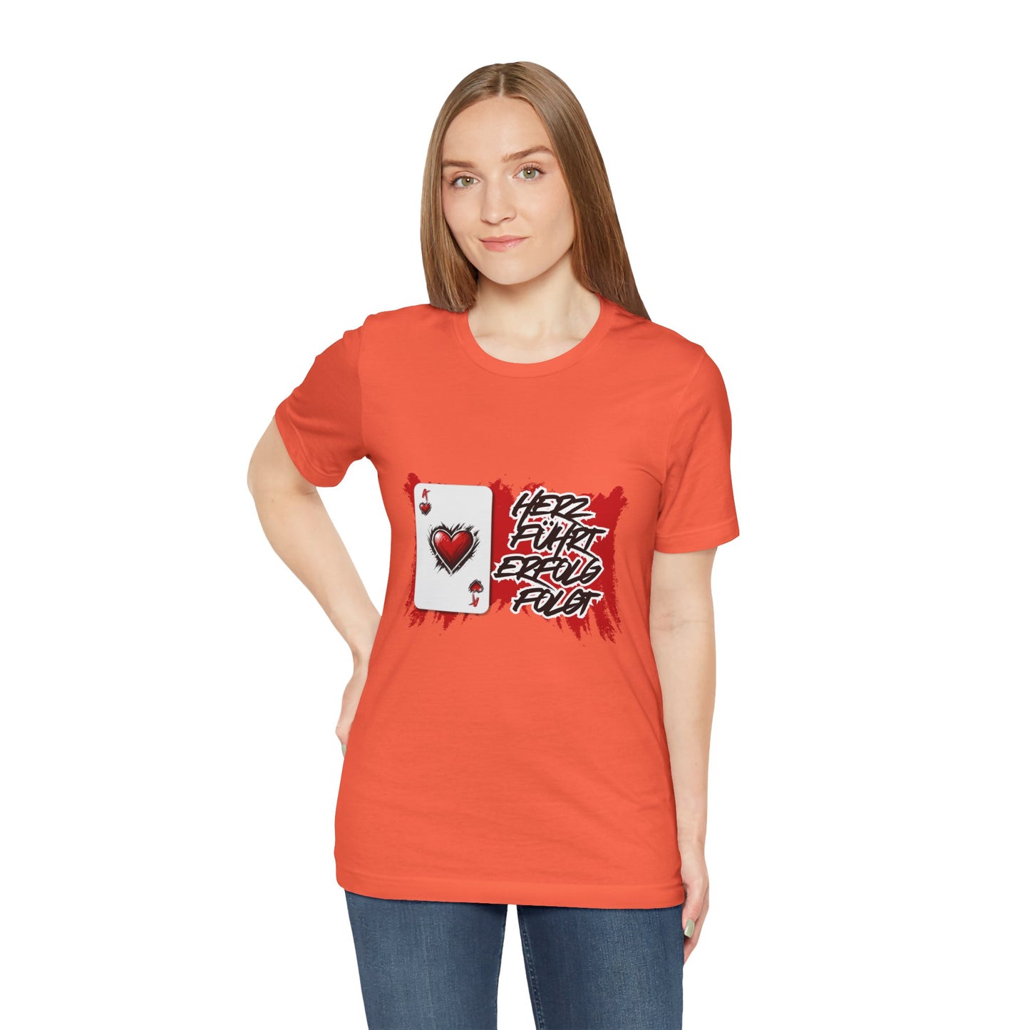 Herz führt Erfolg folgt- T shirt