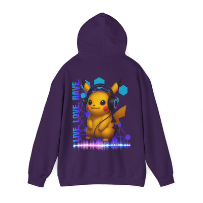 Rave Hoddie, Live Love Rave - Techno - Pokemon
