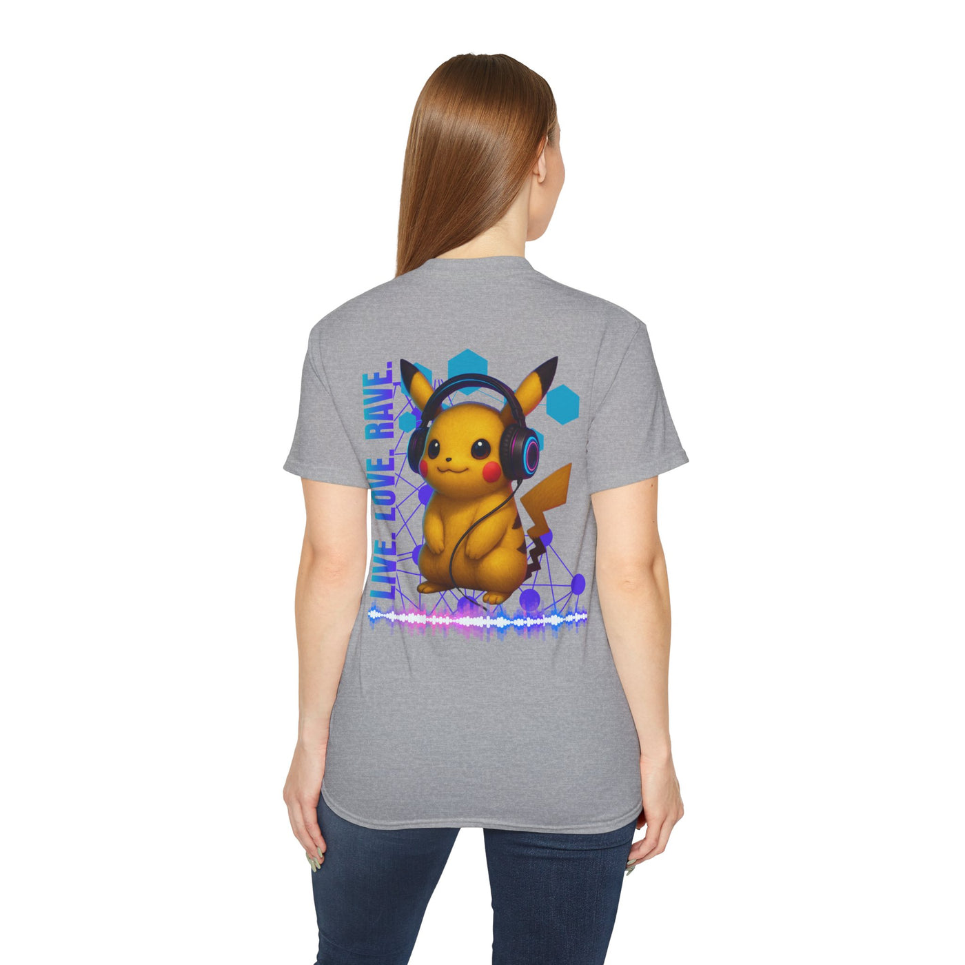 Rave T-Shirt, Fun Music Shirt, Live Love Rave - Techno - Pokemon
