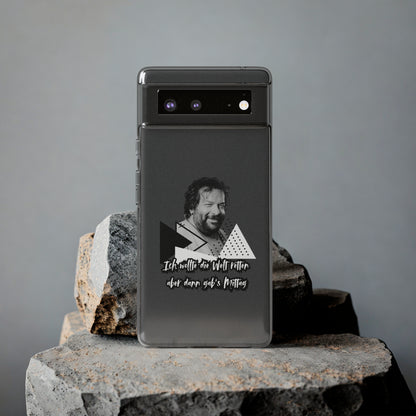 Handyhülle Unique Phone Cover, Ich wollte die Welt retten, dann gabs Mittag