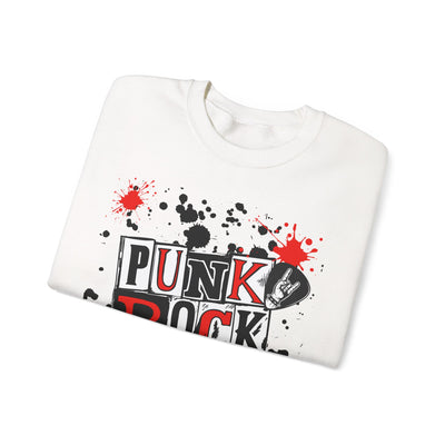 Punk Rock Crewneck Sweatshirt, Casual Streetwear Gift, Music Lover Apparel, Fall Fashion Layer, Unique Graphic Sweater