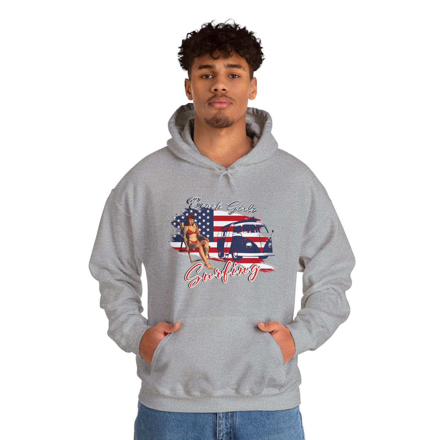 Beach Girls Surfing USA Hoodie