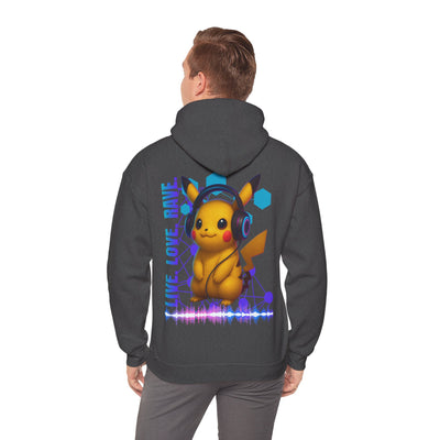 Rave Hoddie, Live Love Rave - Techno - Pokemon