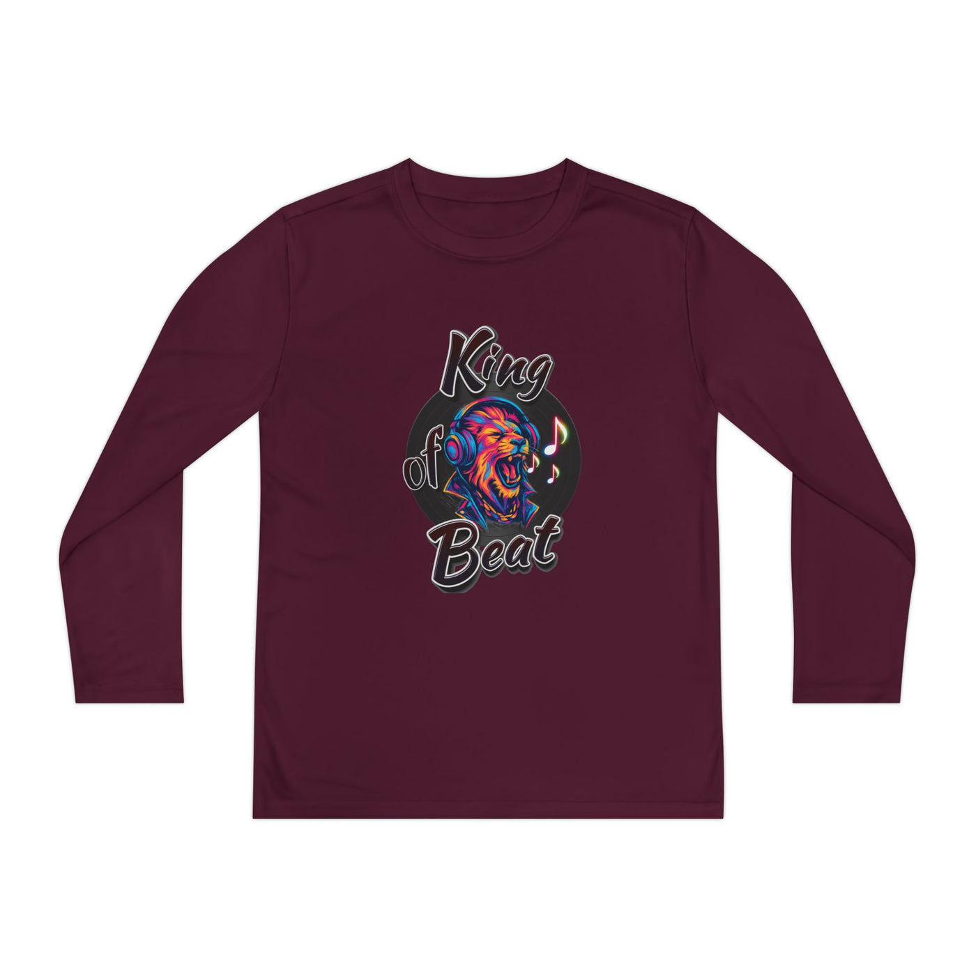 King of Beat Youth Long Sleeve Tee - Perfect for Young Musicians! 