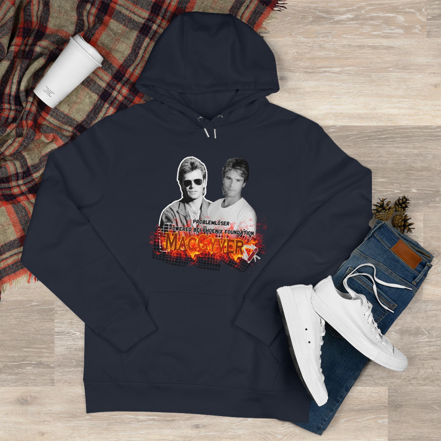 Retro MacGyver King Hooded Sweatshirt - Classic 80s Style