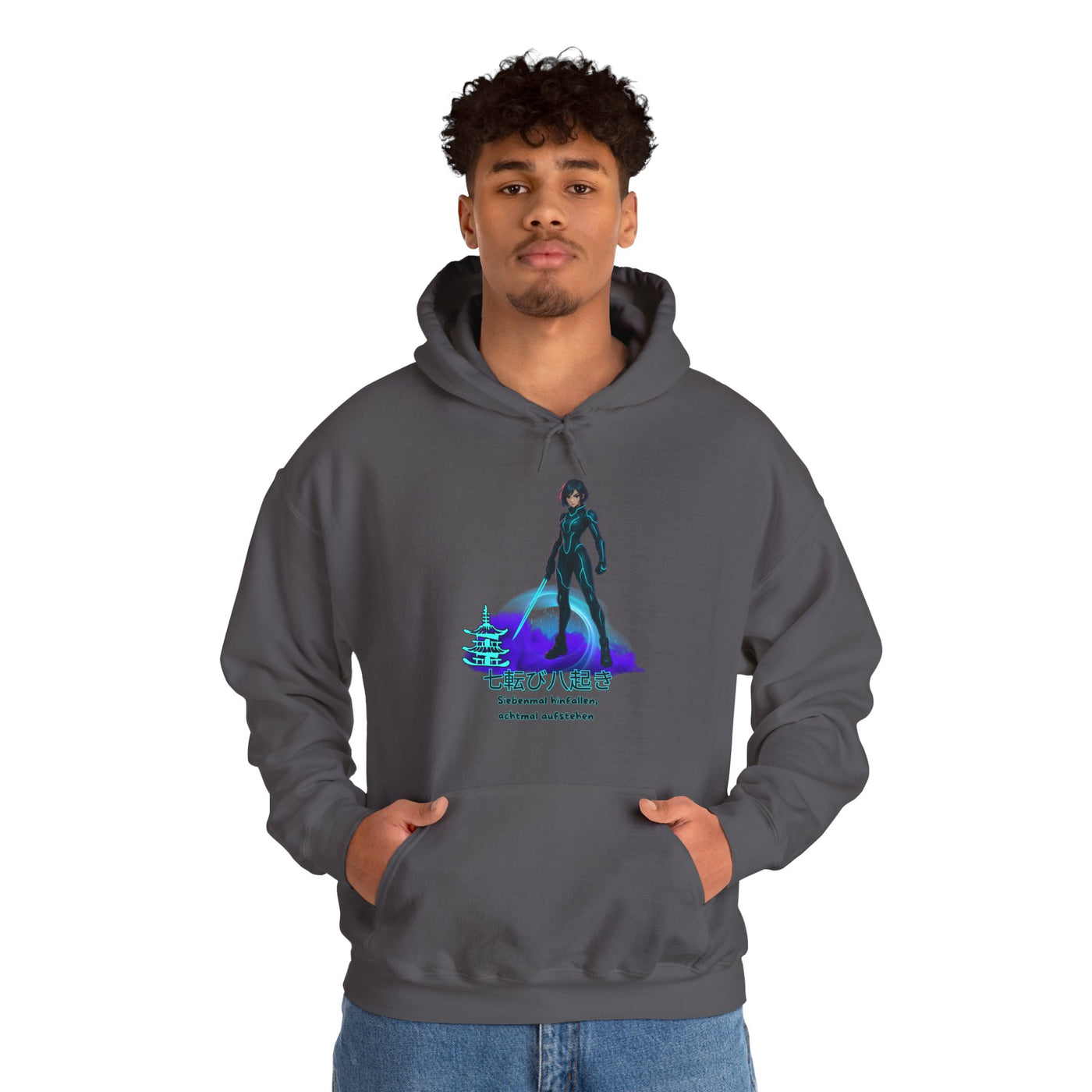 Hoodie  Anime "siebenmal hinfallen - achtmal aufstehen"