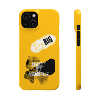 Handyhülle gelbe - Yellow Snap Case - 'Think BIG' for Motivated Individuals