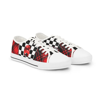 Sneaker with Plaid Design - Rockabilly