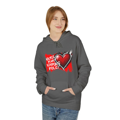 Herz führt Erfolg folgt Hoodie