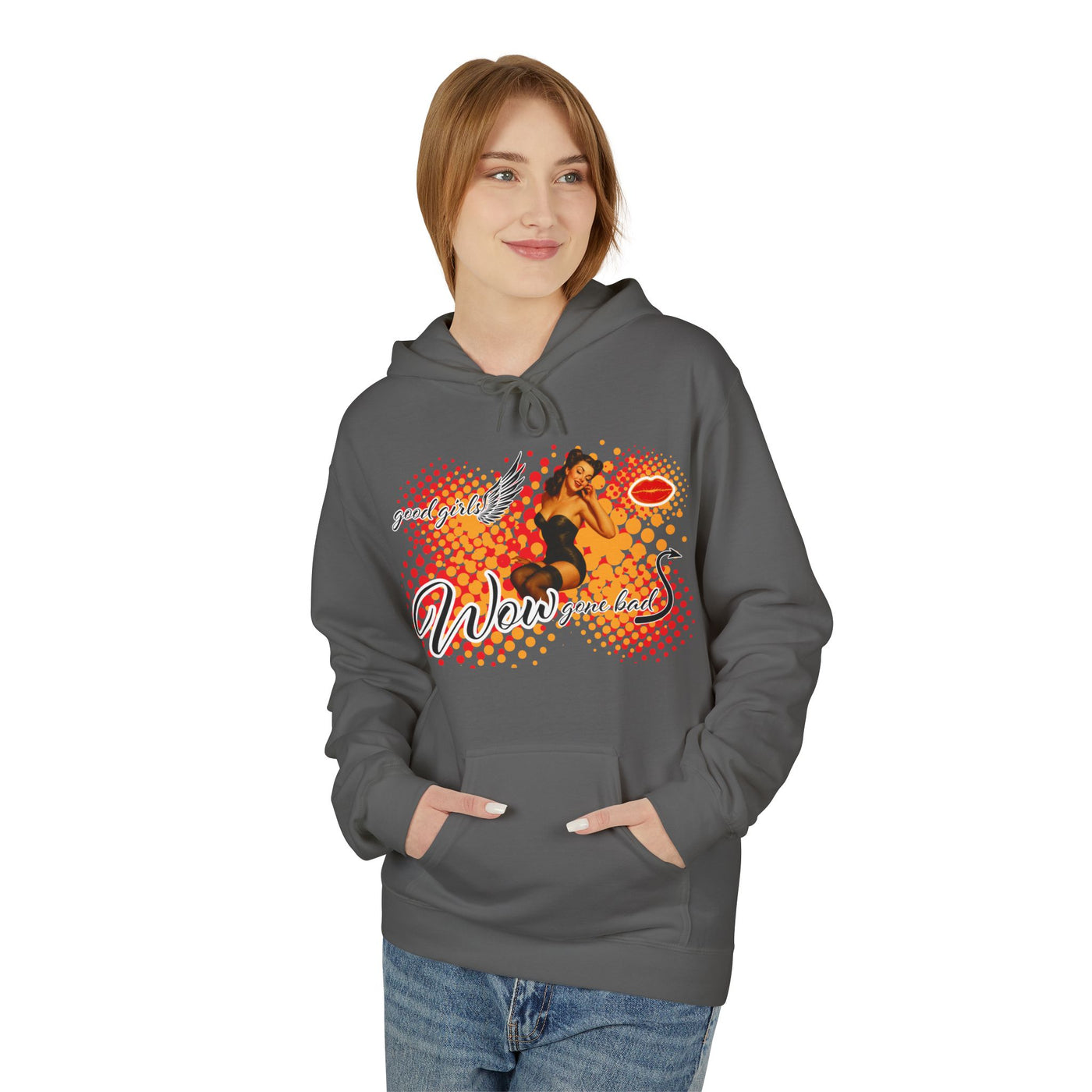 Pin up Girl Vintage Hoodie - WOW