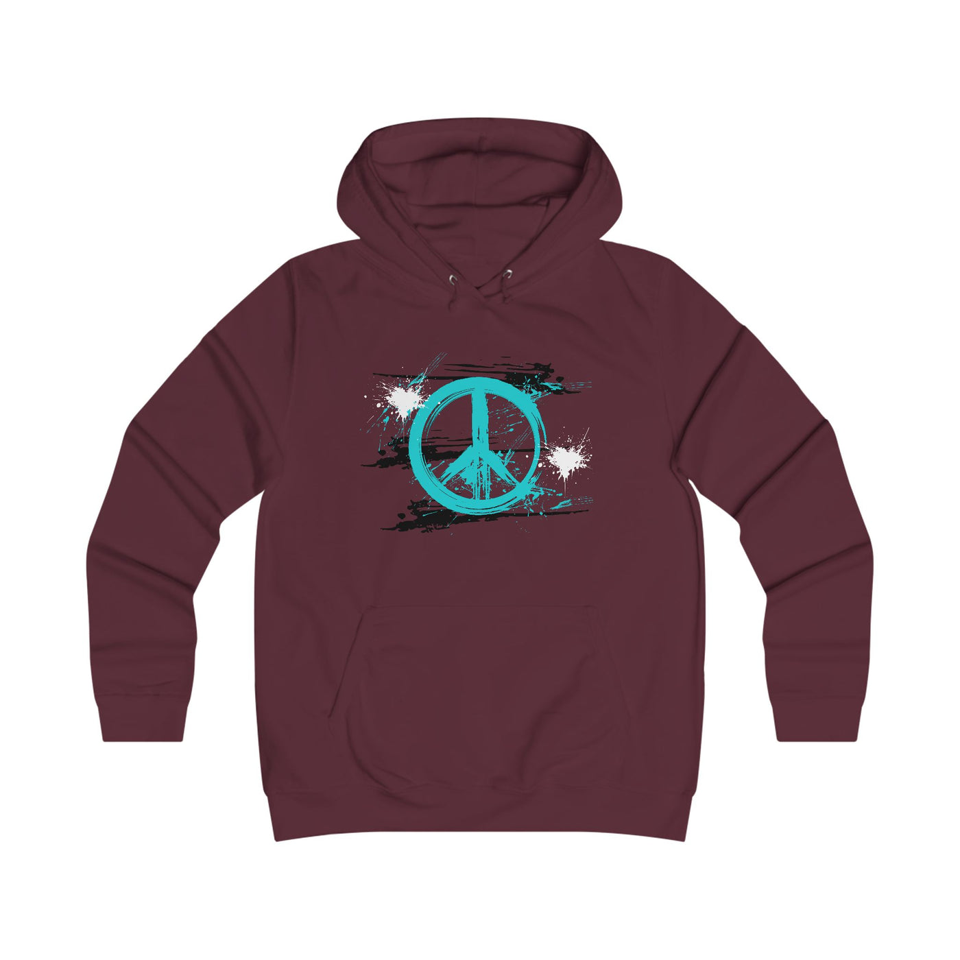 Peaceful Vibes College Hoodie, Trendy College Apparel, Gift for Students, Casual Wear, Inspirational Graphic Hoodie, Peace Symbol Fashion