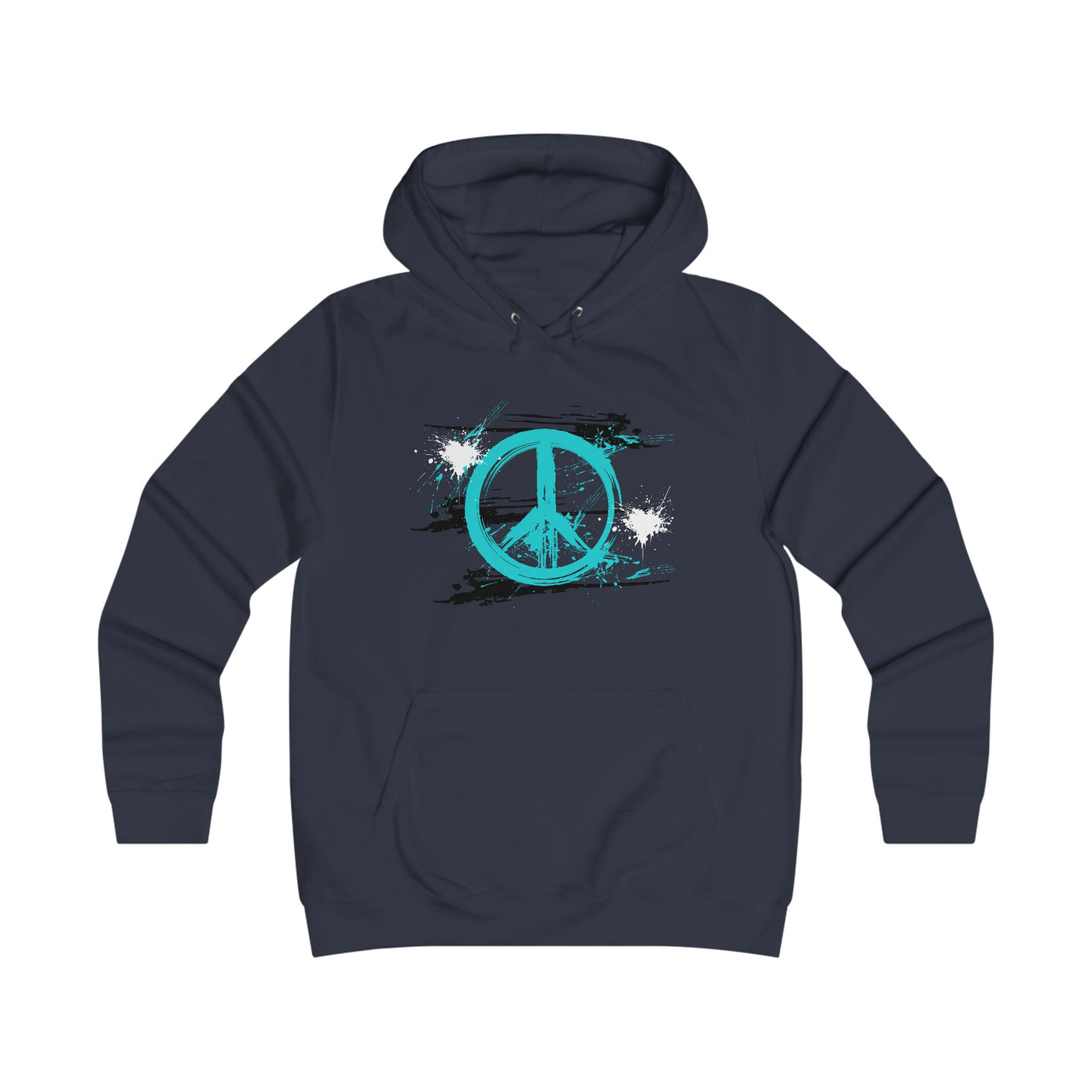 Peaceful Vibes College Hoodie, Trendy College Apparel, Gift for Students, Casual Wear, Inspirational Graphic Hoodie, Peace Symbol Fashion
