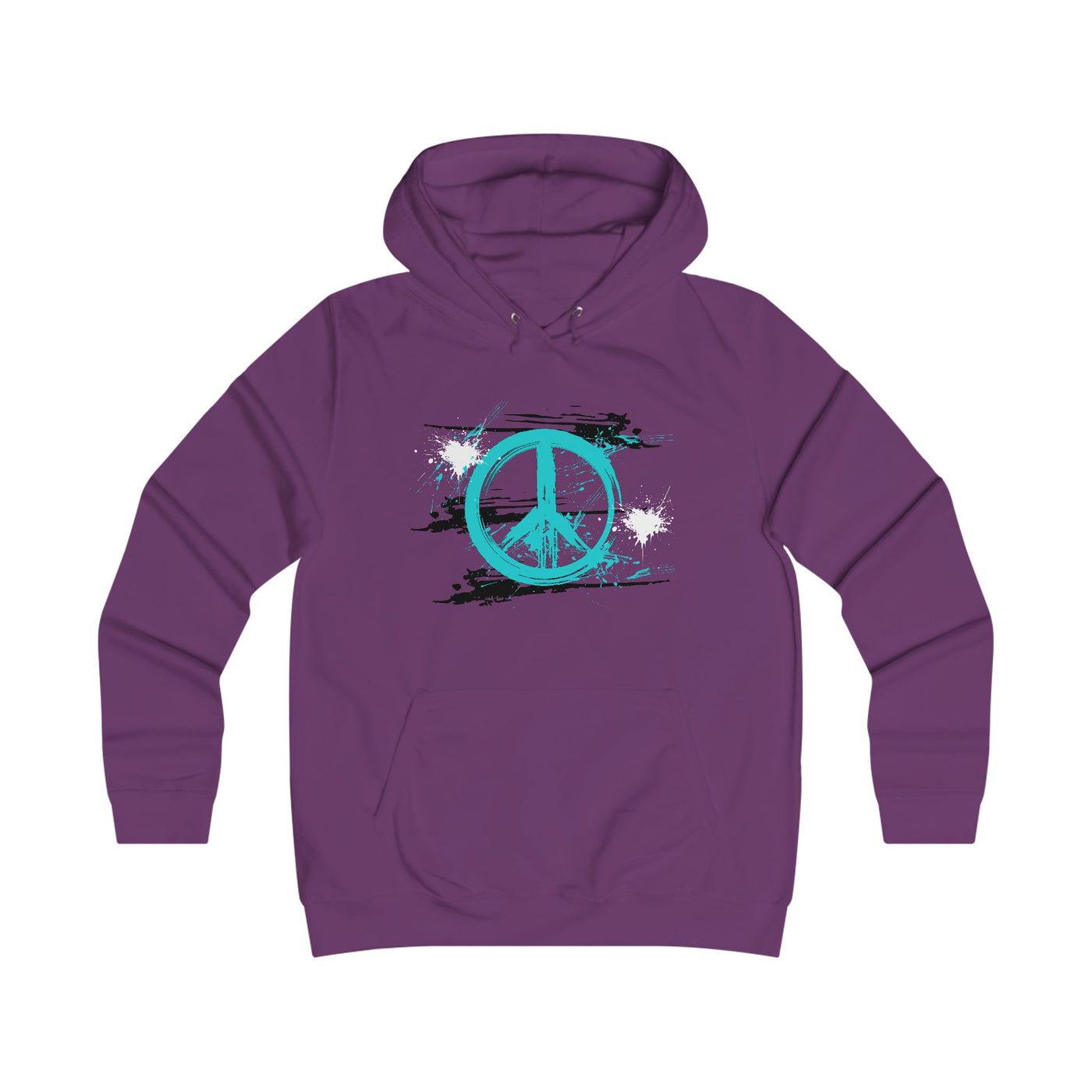 Peaceful Vibes College Hoodie, Trendy College Apparel, Gift for Students, Casual Wear, Inspirational Graphic Hoodie, Peace Symbol Fashion