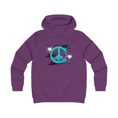 Peaceful Vibes College Hoodie, Trendy College Apparel, Gift for Students, Casual Wear, Inspirational Graphic Hoodie, Peace Symbol Fashion
