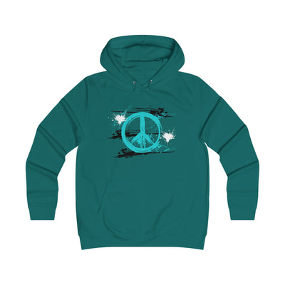 Peaceful Vibes College Hoodie, Trendy College Apparel, Gift for Students, Casual Wear, Inspirational Graphic Hoodie, Peace Symbol Fashion