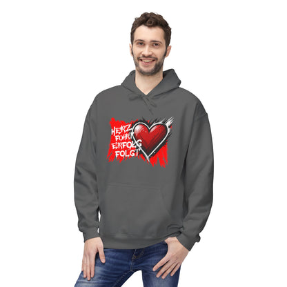 Herz führt Erfolg folgt Hoodie