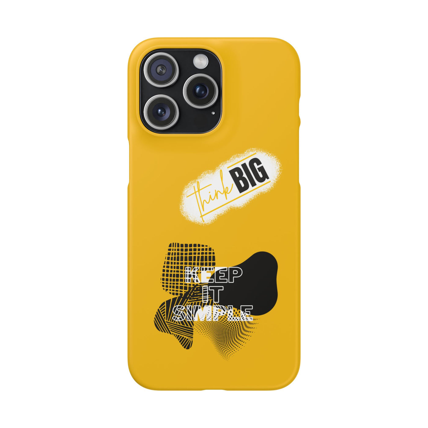 Handyhülle gelbe - Yellow Snap Case - 'Think BIG' for Motivated Individuals