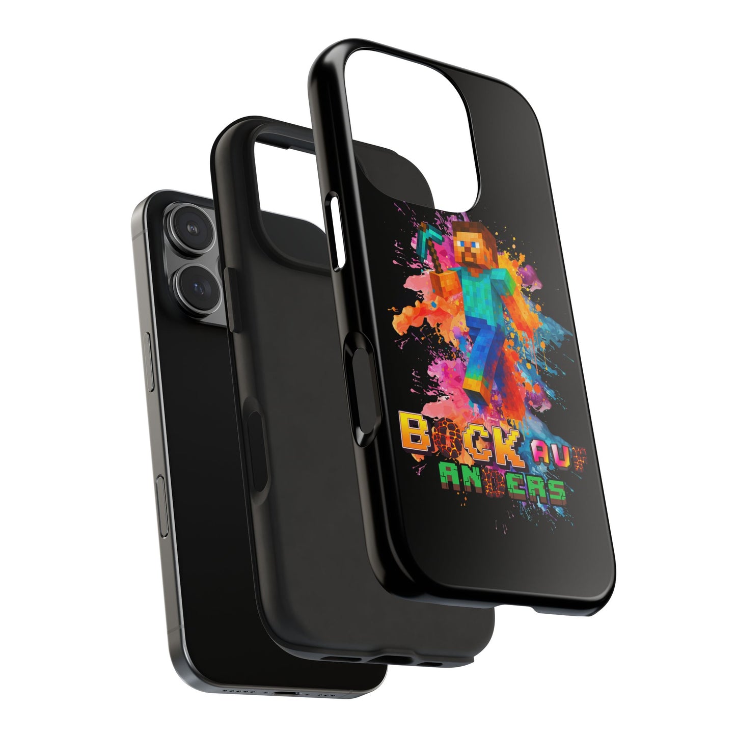Minecraft Inspired Tough Phone Case - Handyhülle  "Bock auf anders" Colorful Gamer Design